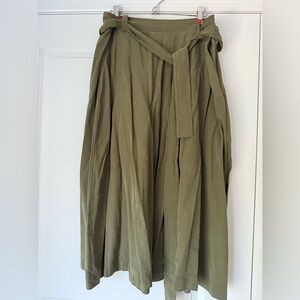 Banana Republic Olive Green Wrap Midi Skirt – Size 16